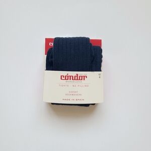 Condor Navy Ribbed Tights